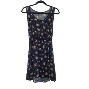 Forever 21 Floral Dot Navy Dress